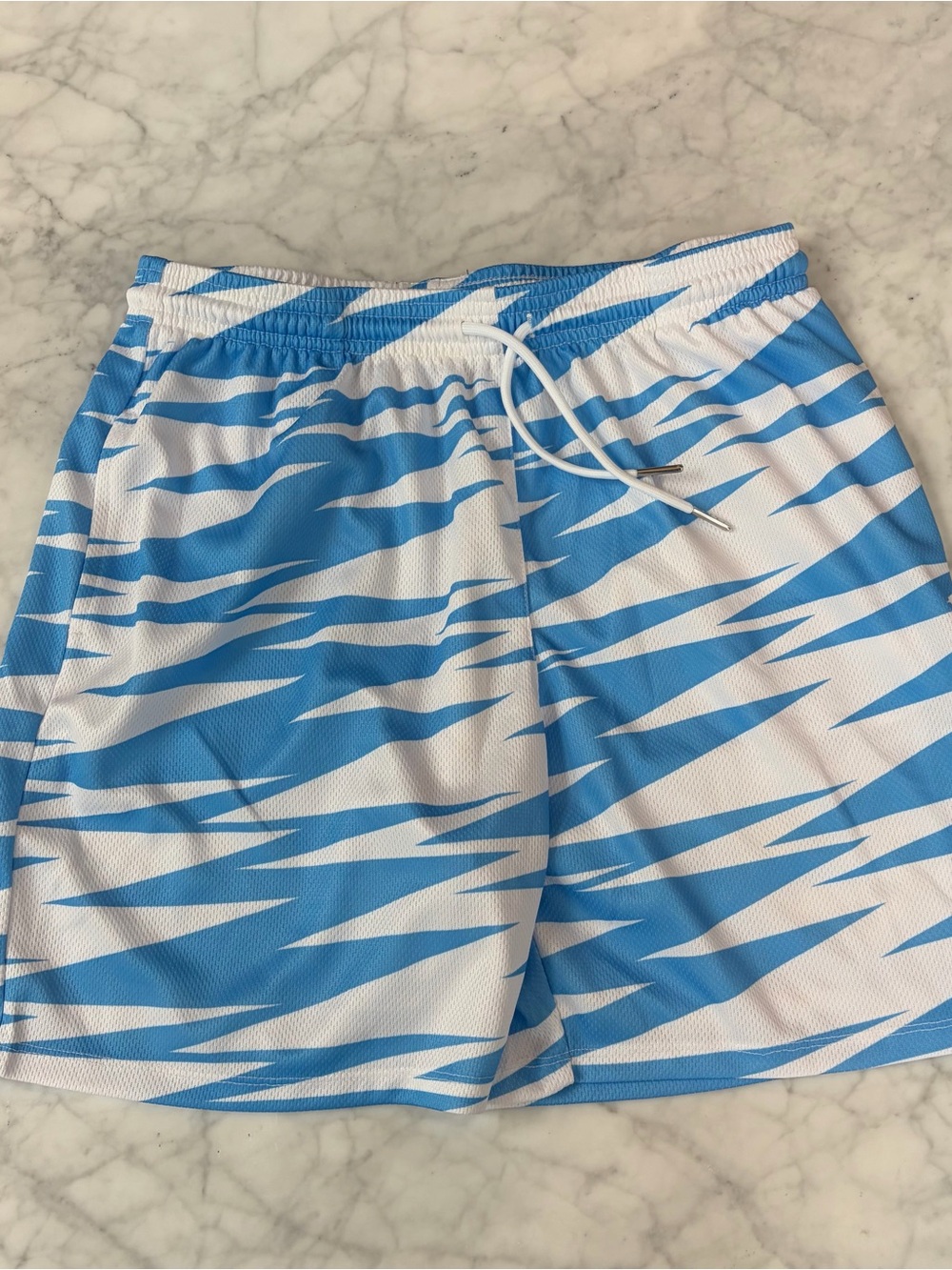 Drip Boys Blue & White Graphic Drawstring Athletic Shorts XXL